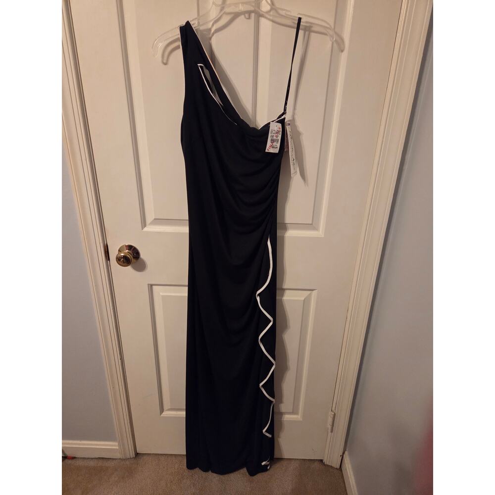 NWT One-Shoulder Black Gown